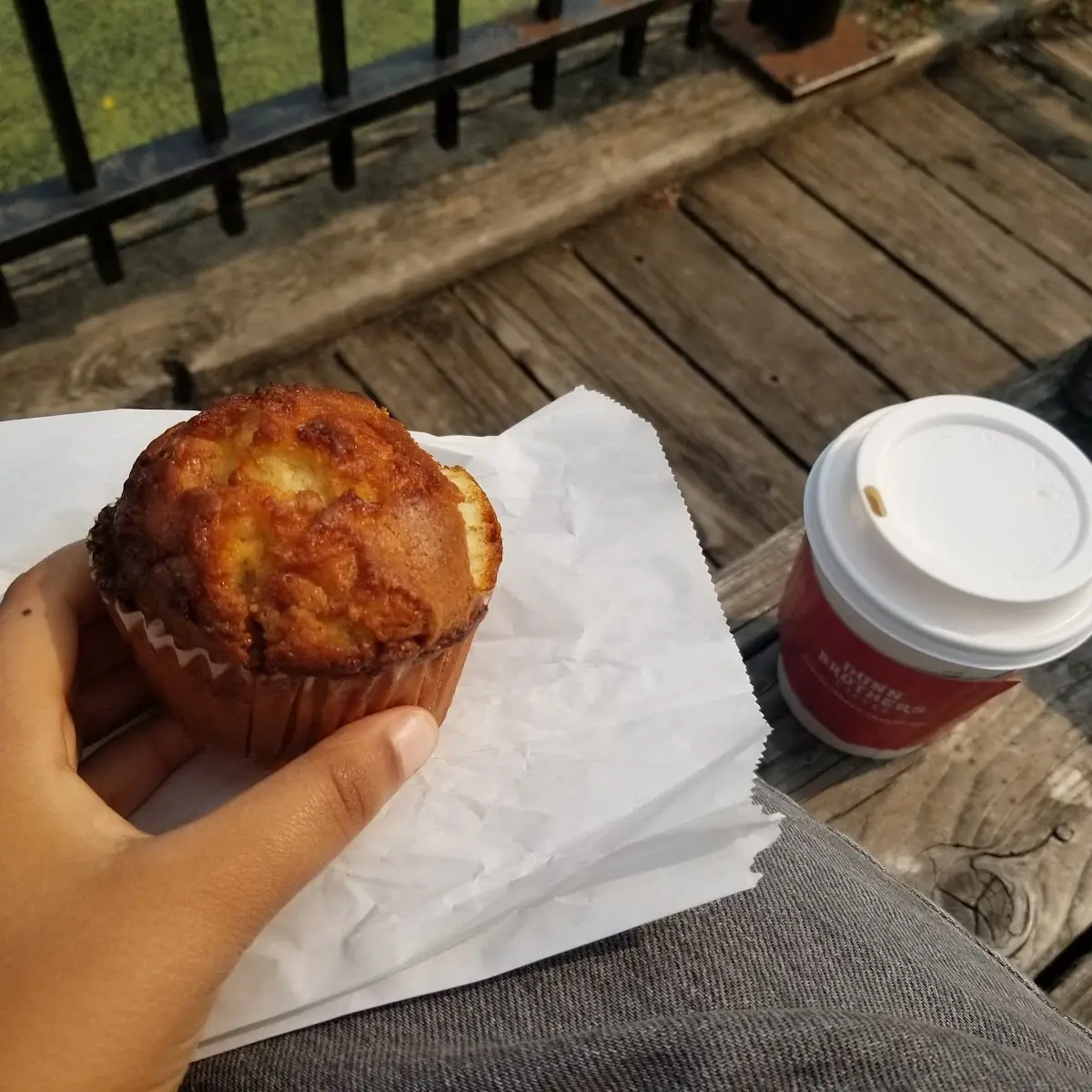 Chai Latte and Cinnamon Chip Muffin