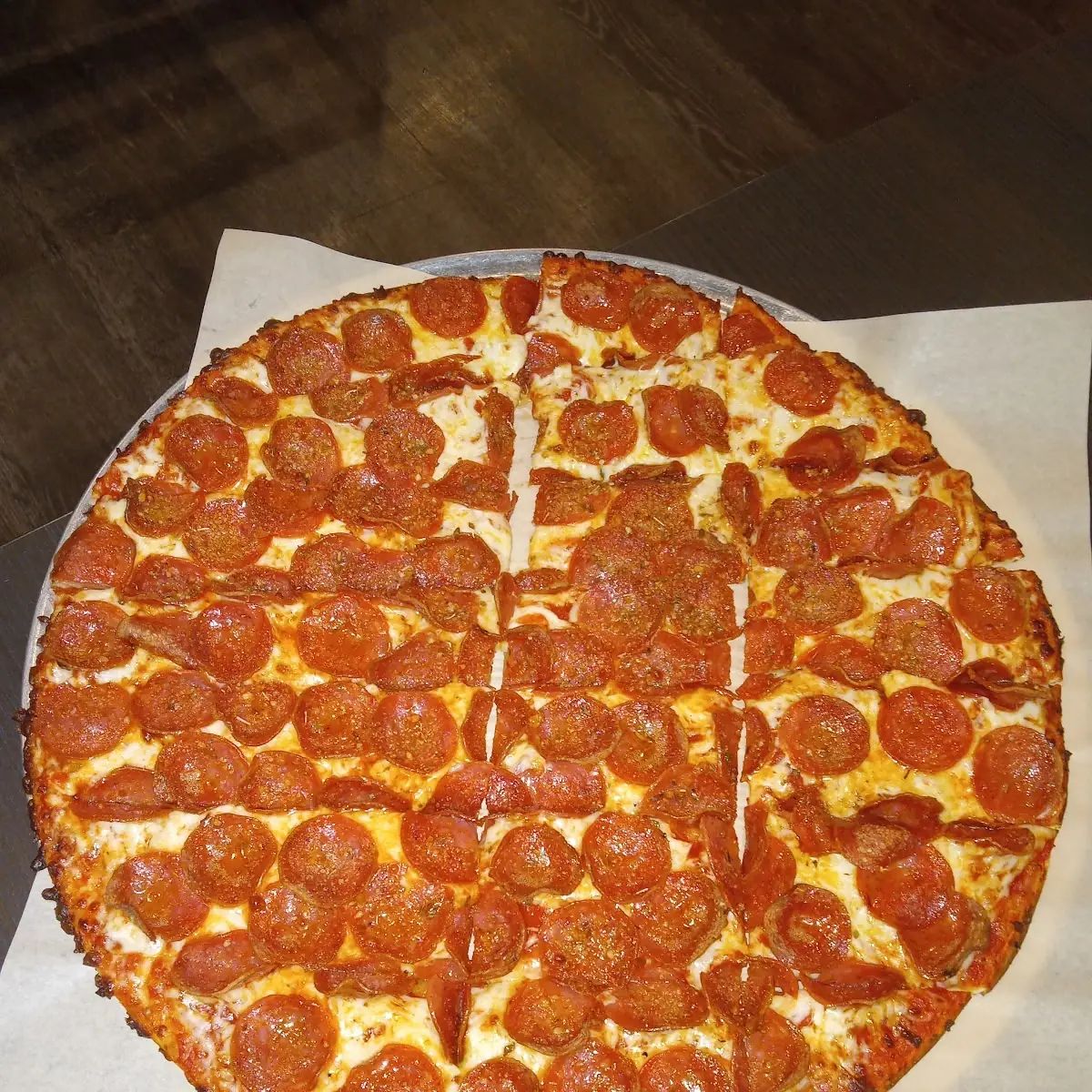 Thin Crust Pepperoni Pizza