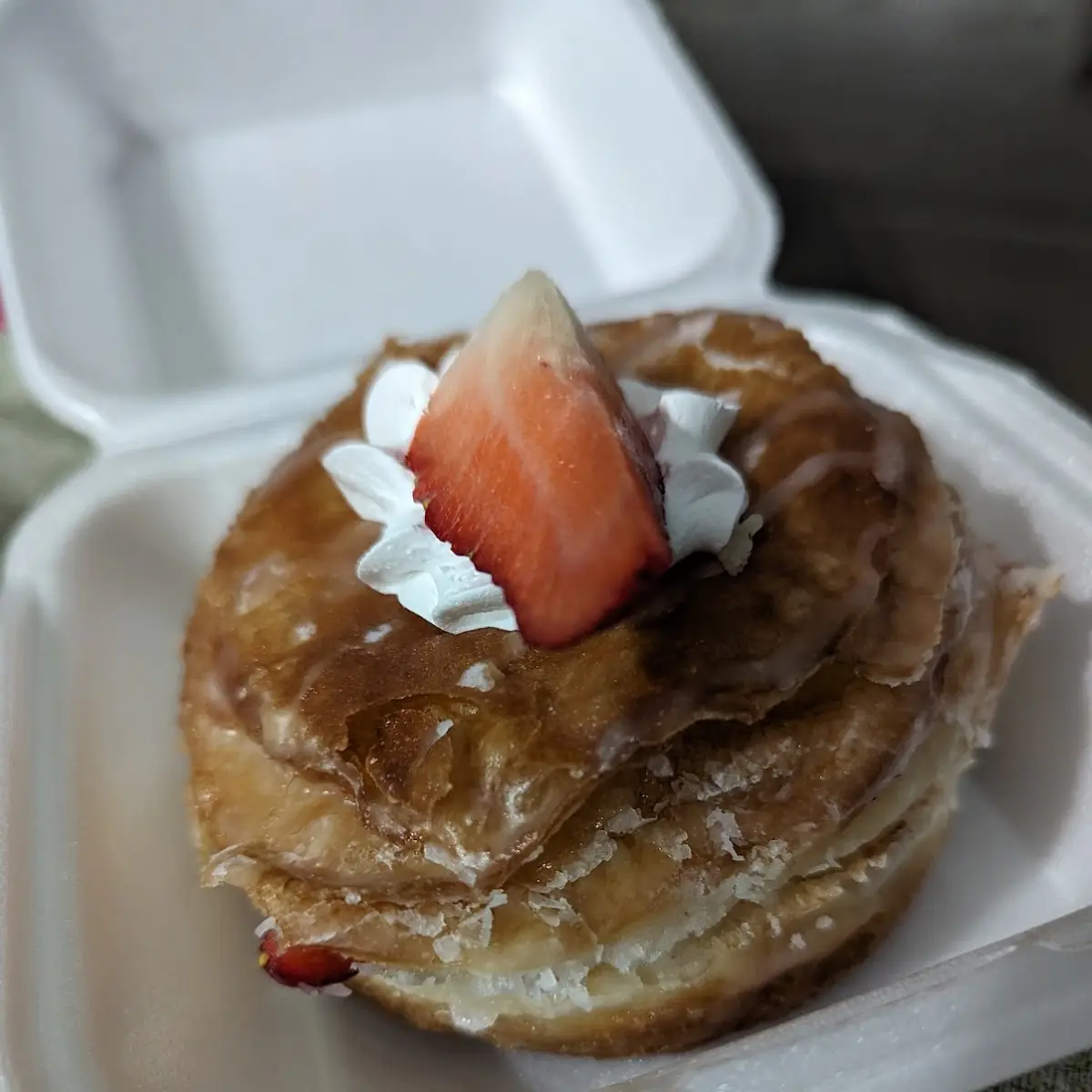 Strawberry and Cream Cronut Sandwich