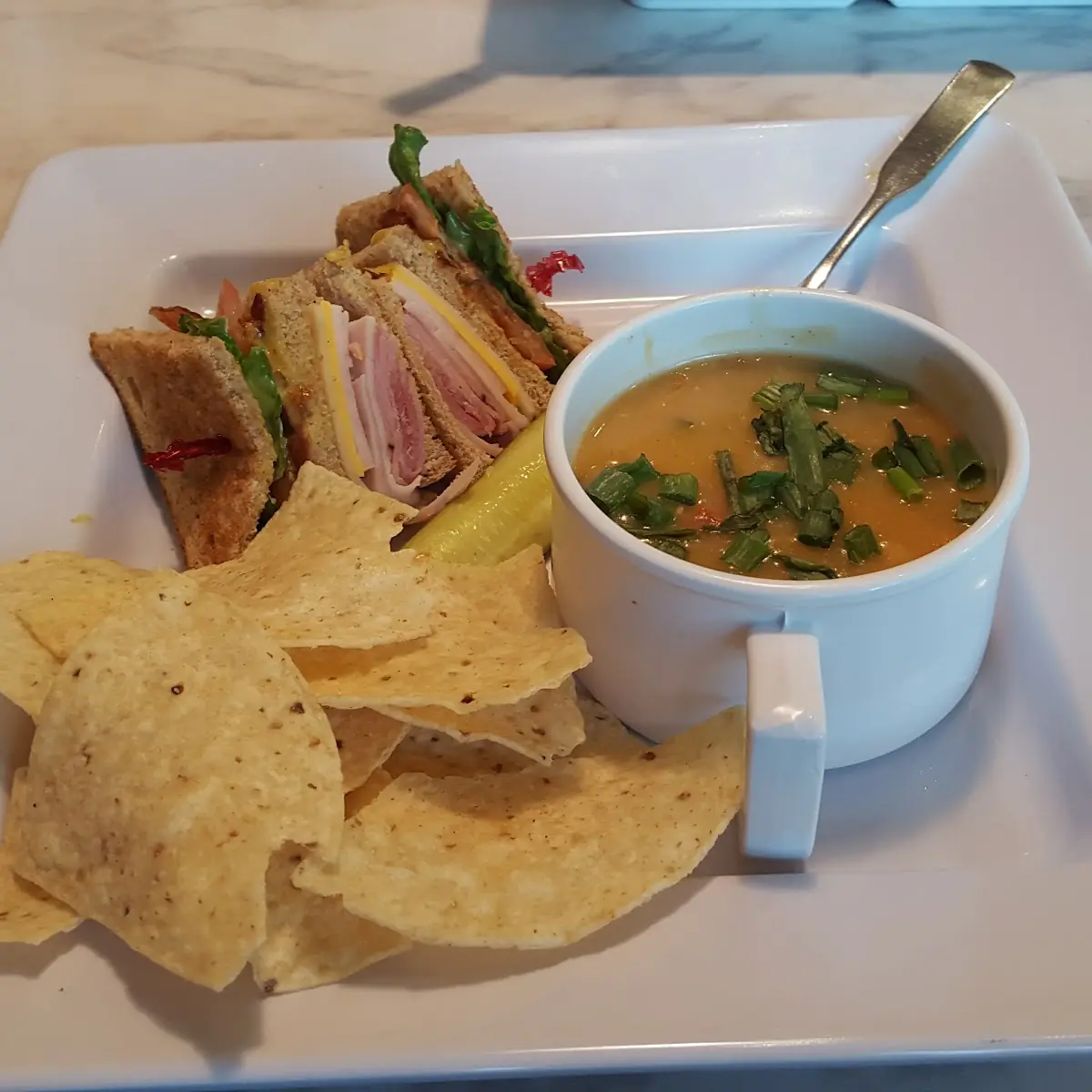 Tortilla Soup and Sandwich