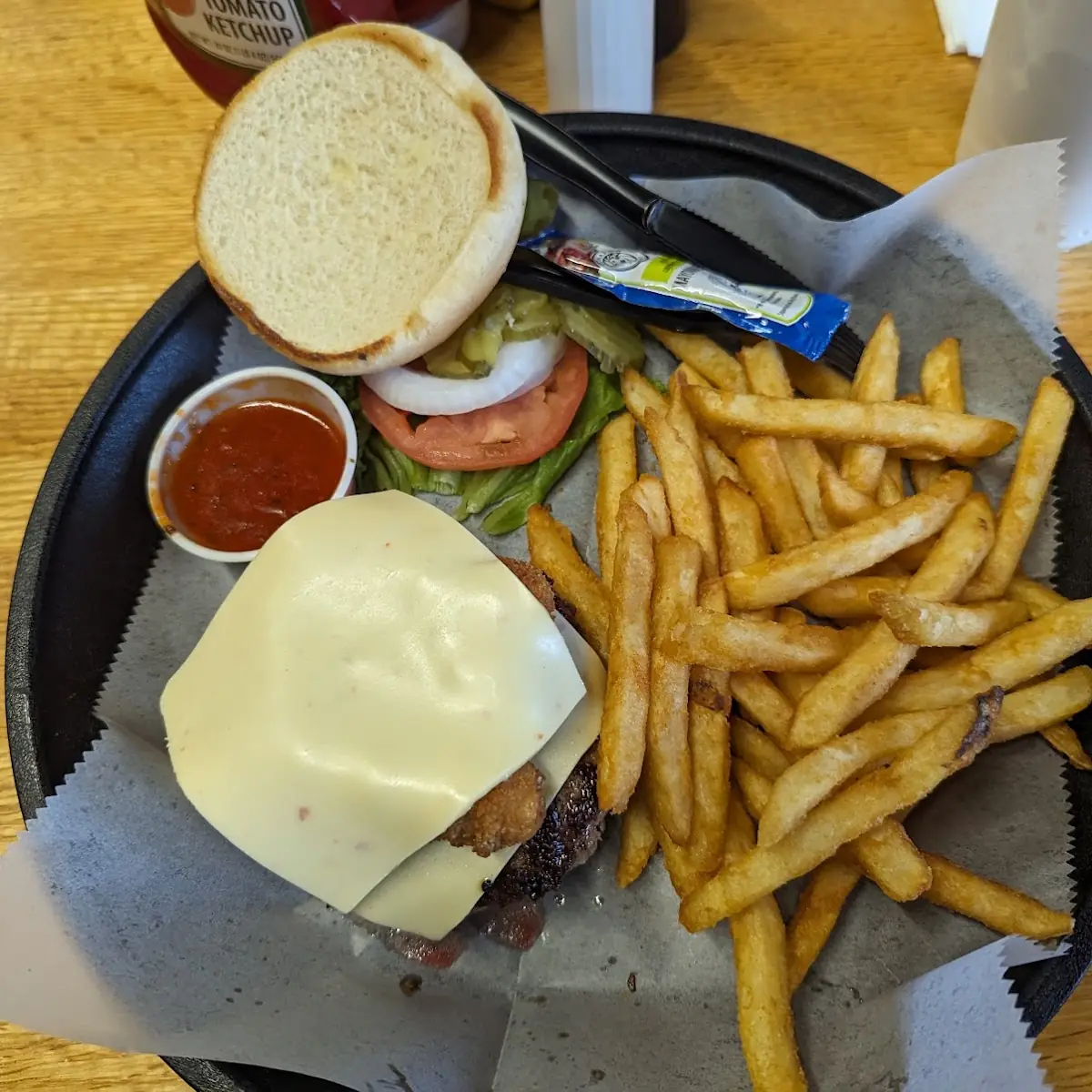 Fried Mozzarella Sticks Burger