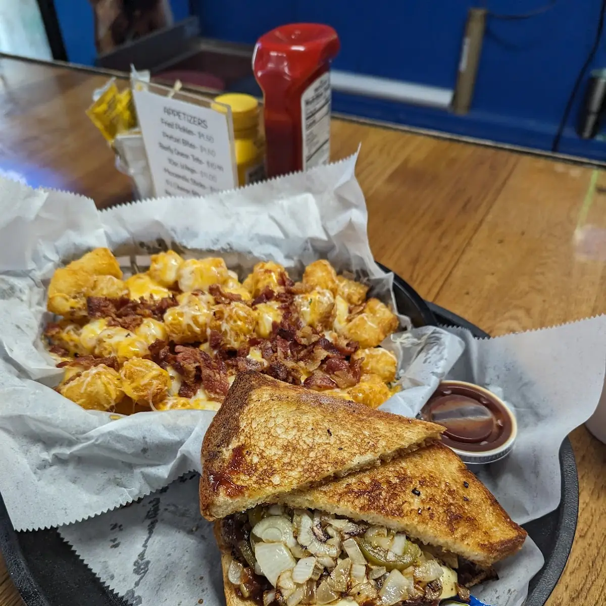 Loaded Tots & Jalapeño Burger