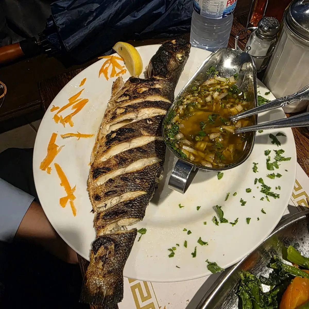 Grilled Whole Striped Bass