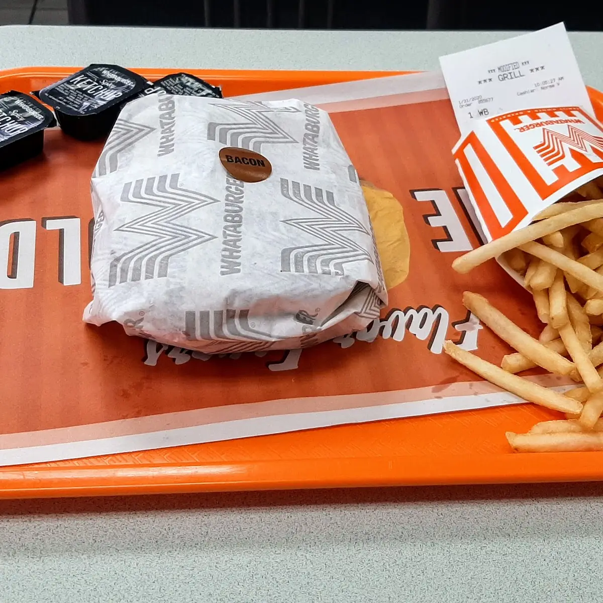 Whataburger Bacon & Medium Fries