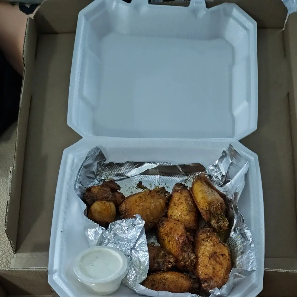 Wings and Meat Lovers Pizza
