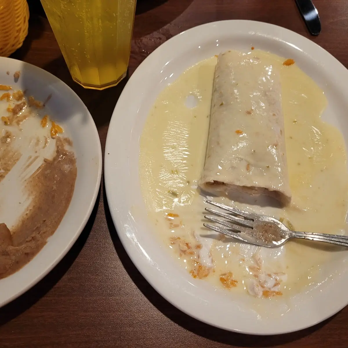 Bean Burrito with Rice and Beans