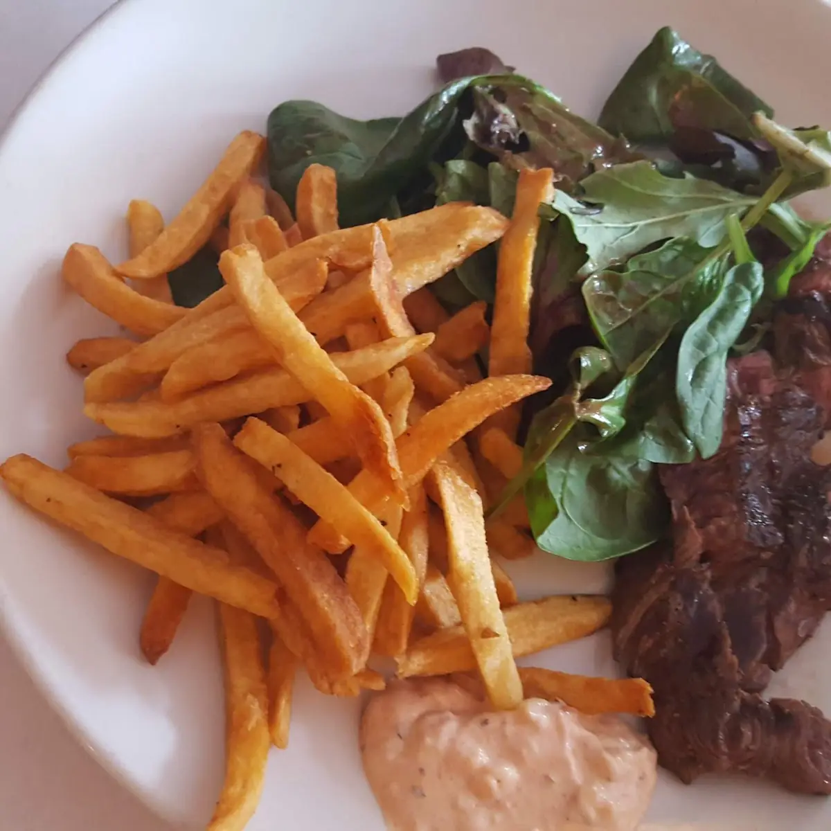 Flat Iron Steak & Frites Red Wine Reduction Pommes Frites