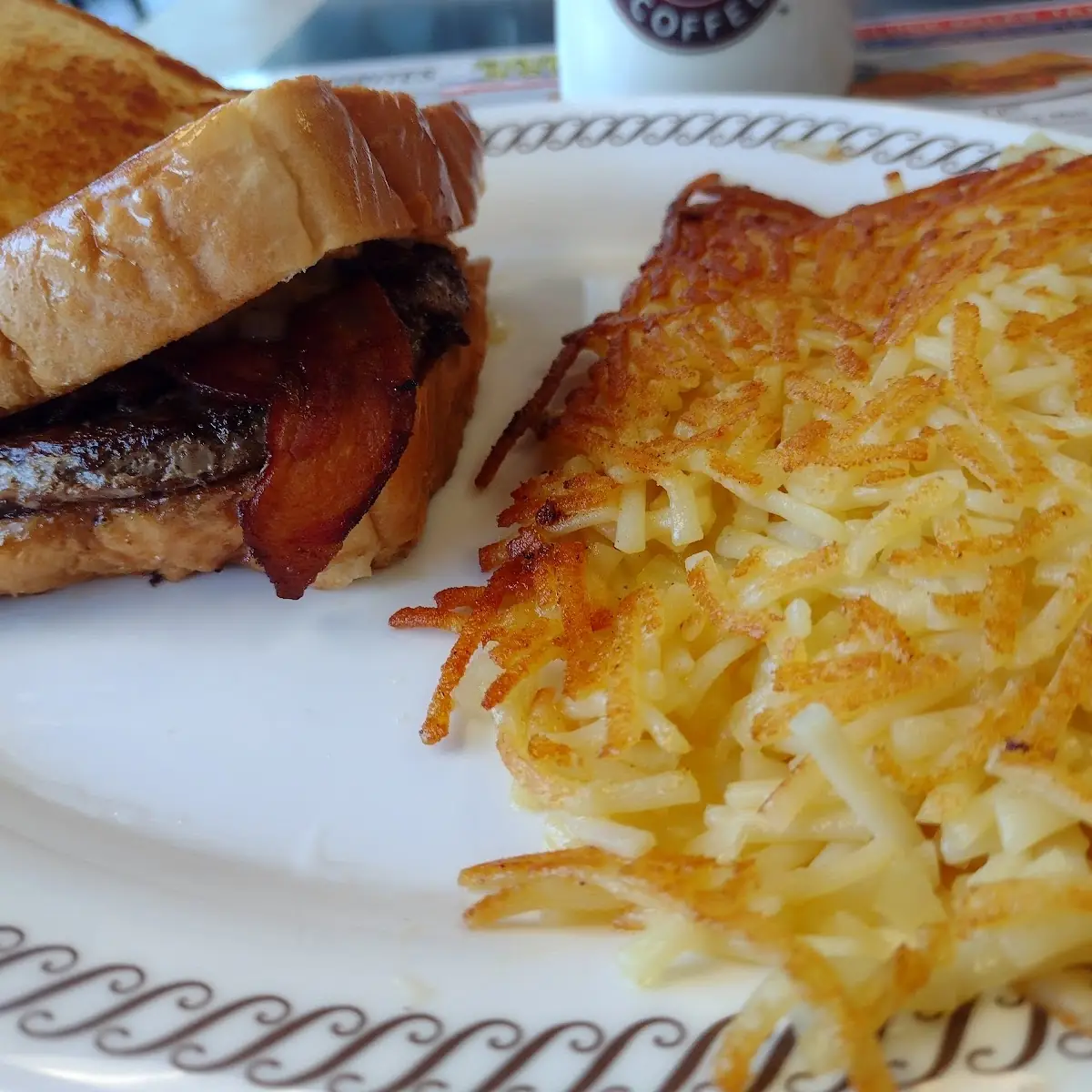 Texas Patty Melt with Hash Browns