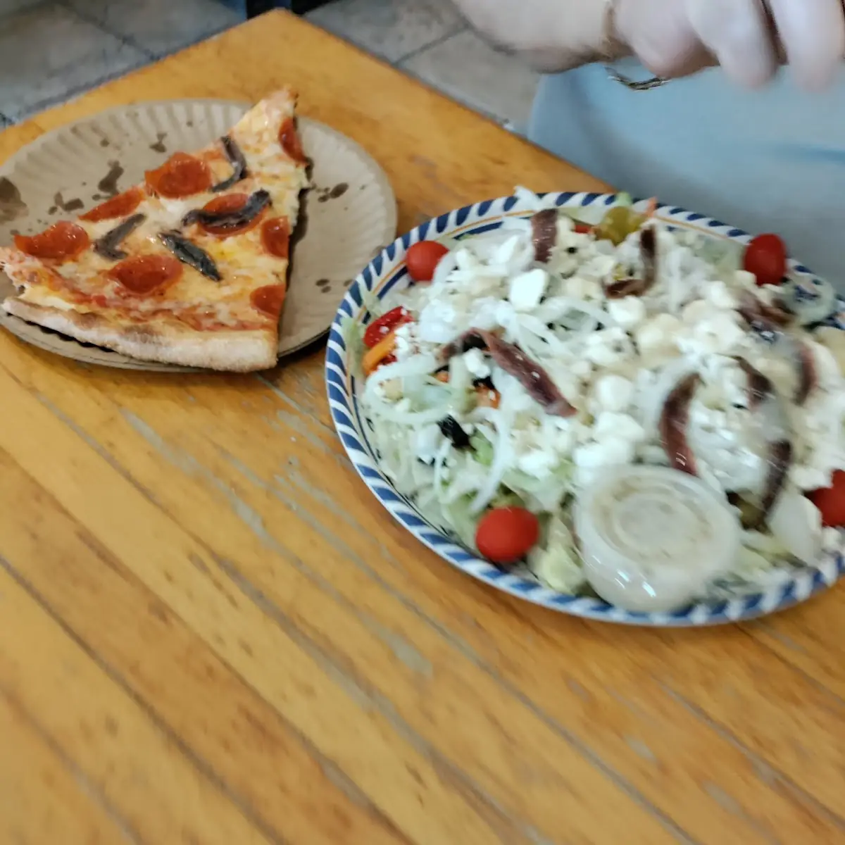 Pizza Slice with Salad
