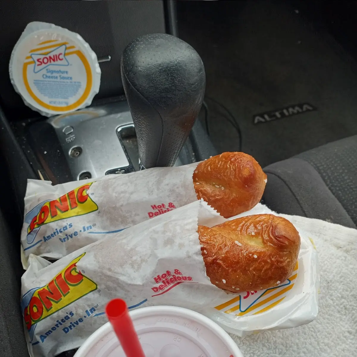 Soft Pretzel and Cherry Slushy with Nerd Candy