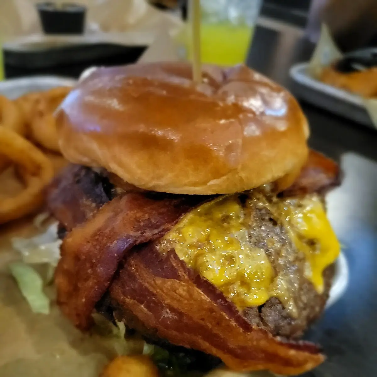 Cheese Curd Bacon Burger