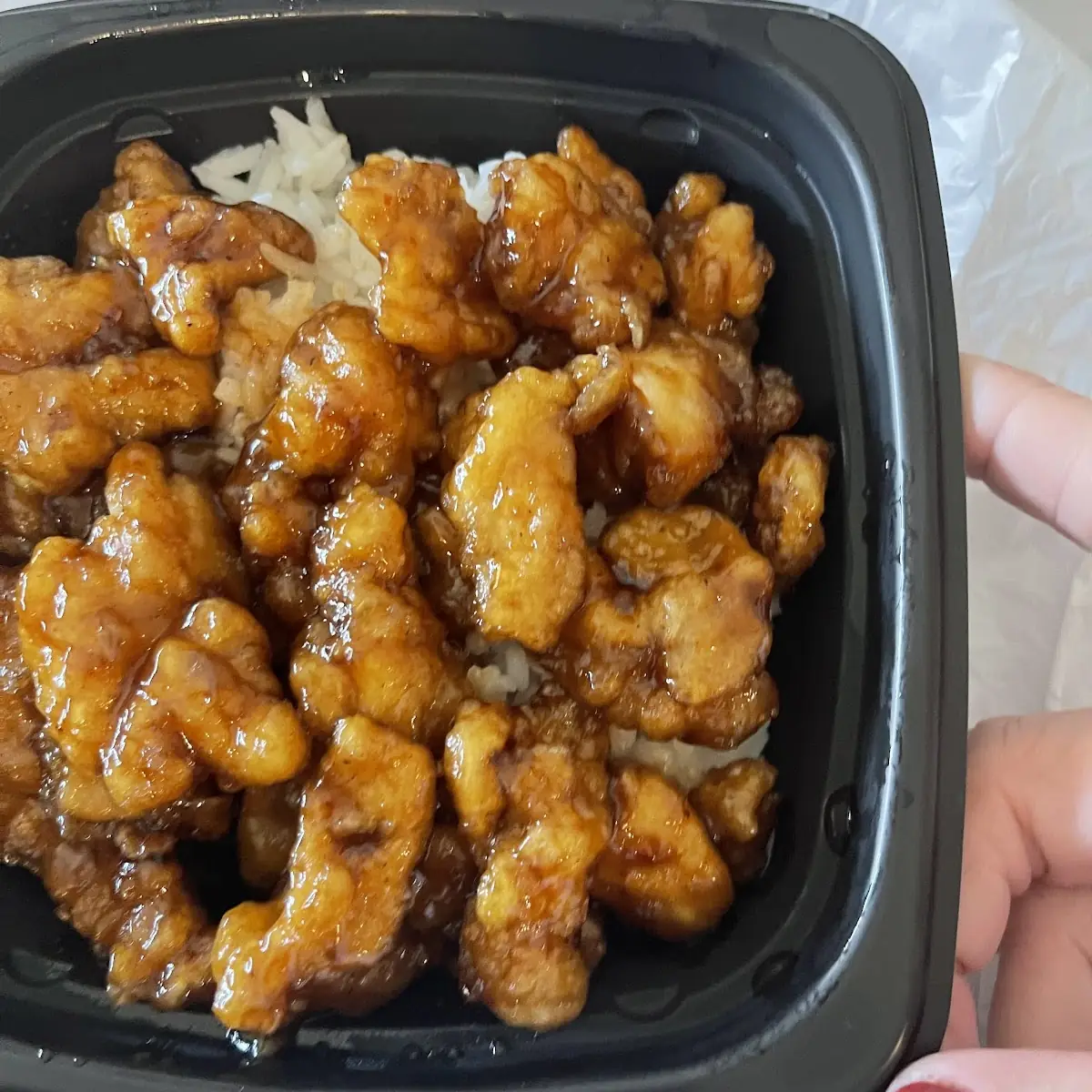 Orange Chicken with White Rice