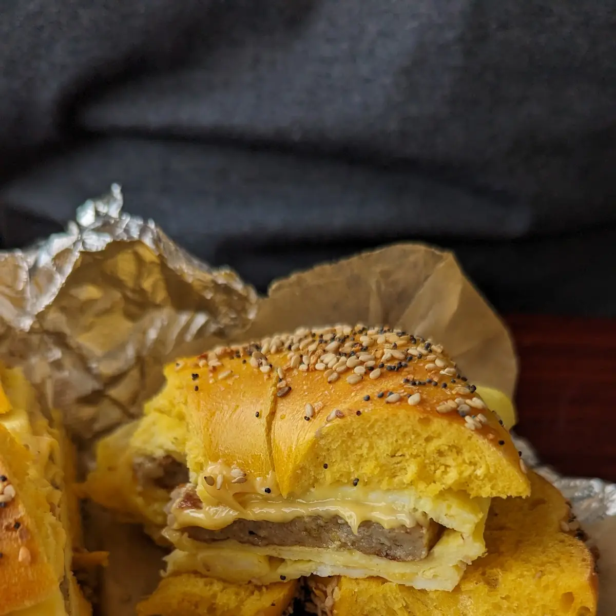 Sausage Egg and Cheese Breakfast Sandwich