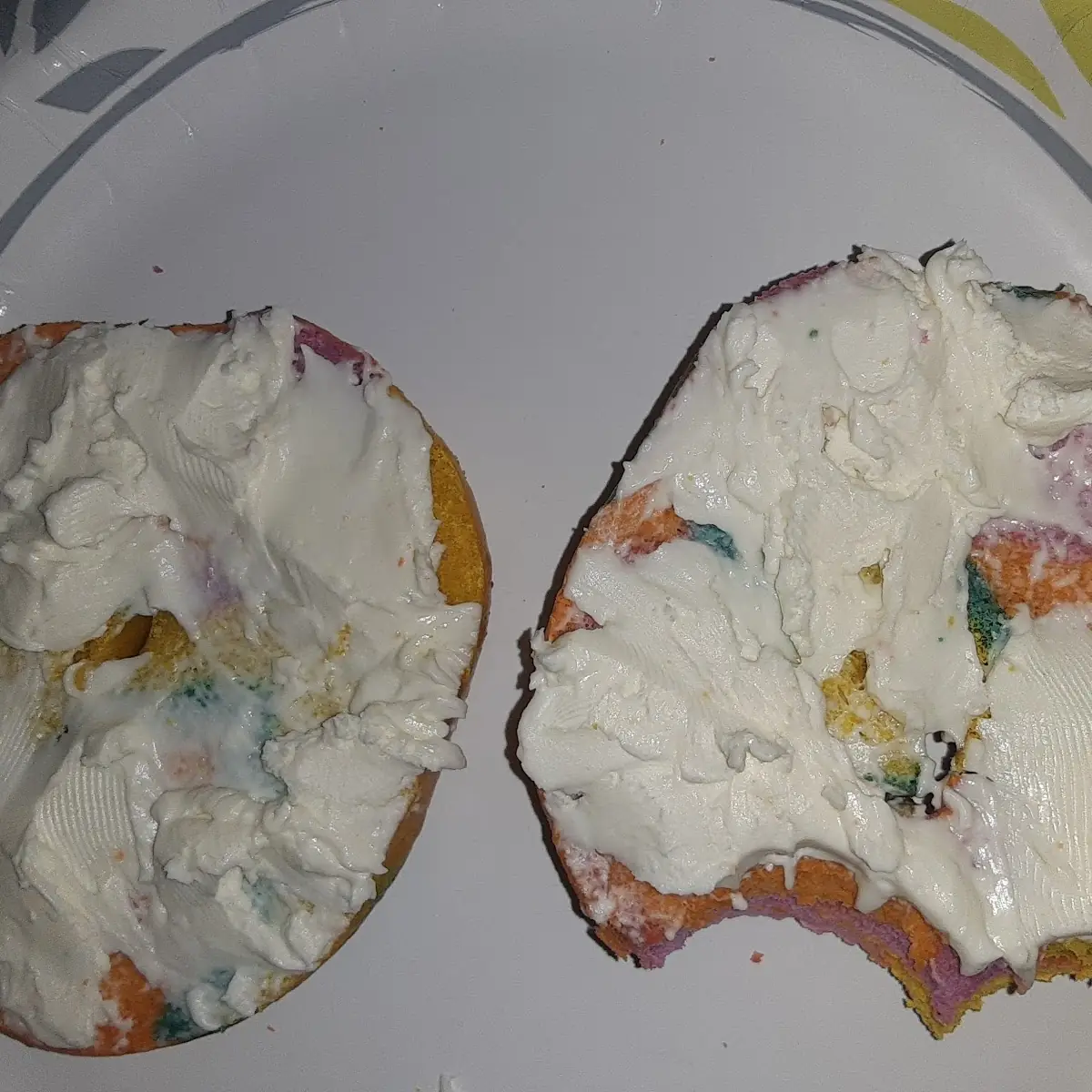 Unicorn Bagel with Cream Cheese