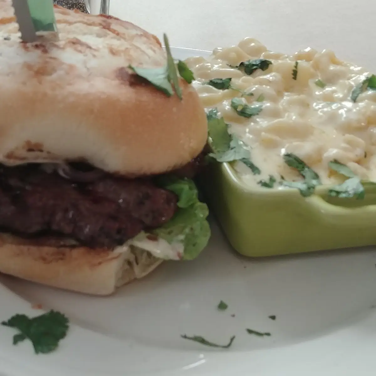 Rib Eye Torta with Mac Cheese
