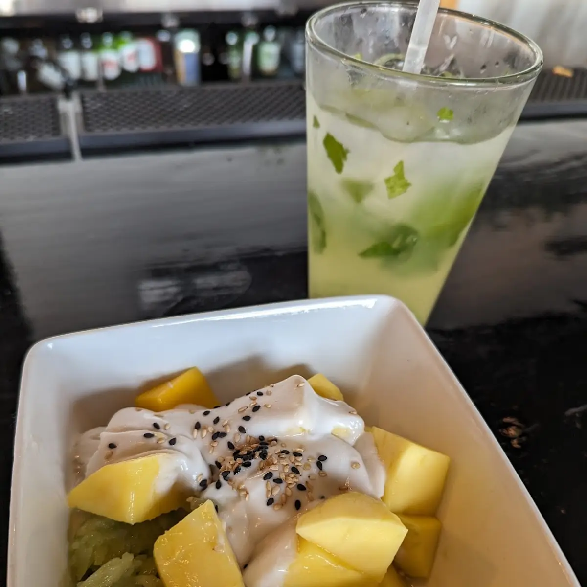 Mango Sticky Rice and a Mojito