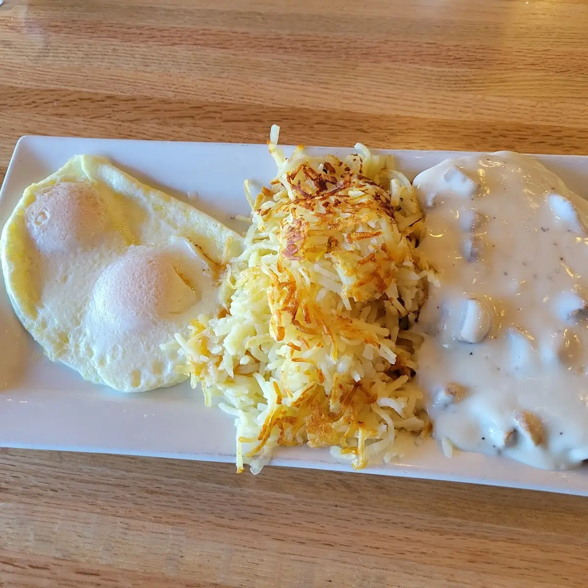 Chicken Fried Steak Eggs and Hash Browns