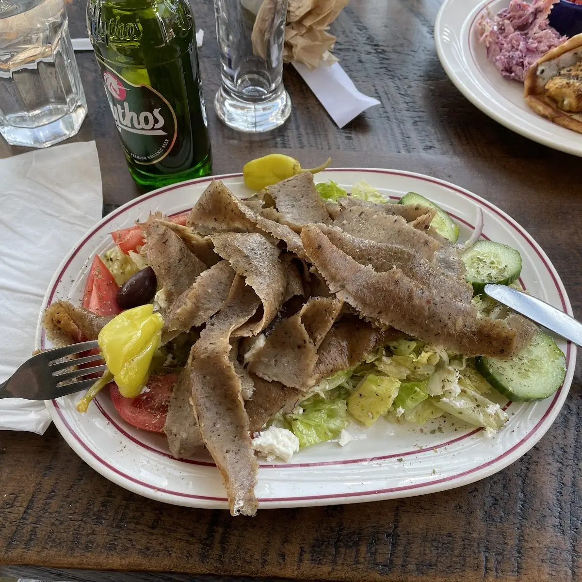 Greek Salad with Gyro Meat