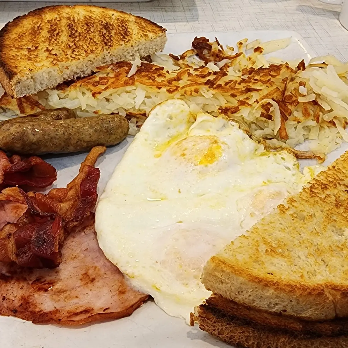 Eggs Bacon Hash Browns Toast