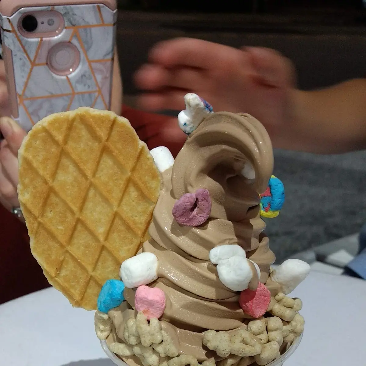 Chocolate with Lucky Charms Topping