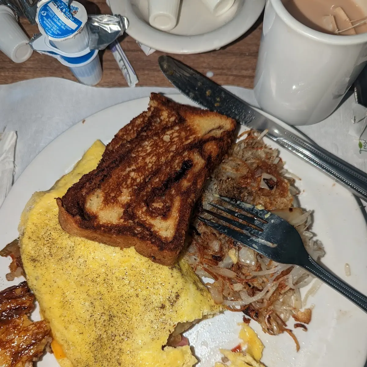 Omelette Has Brown Sausage