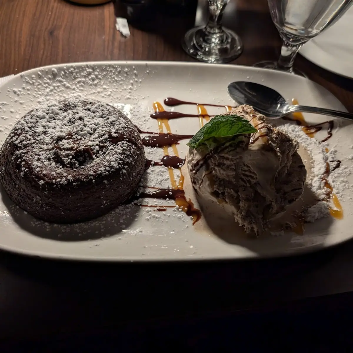 Lava Cake and Ice Cream
