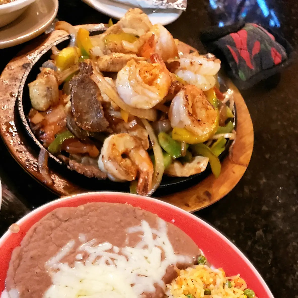Rice Beans and Toppings