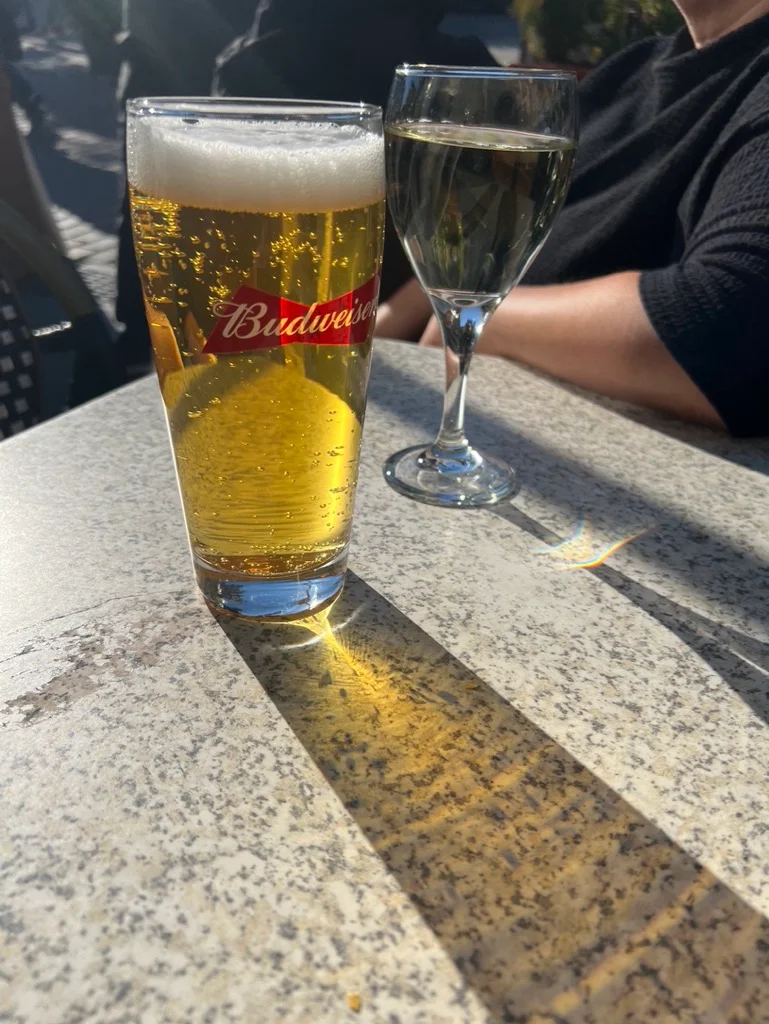 Lager Bier En Witte Wijn