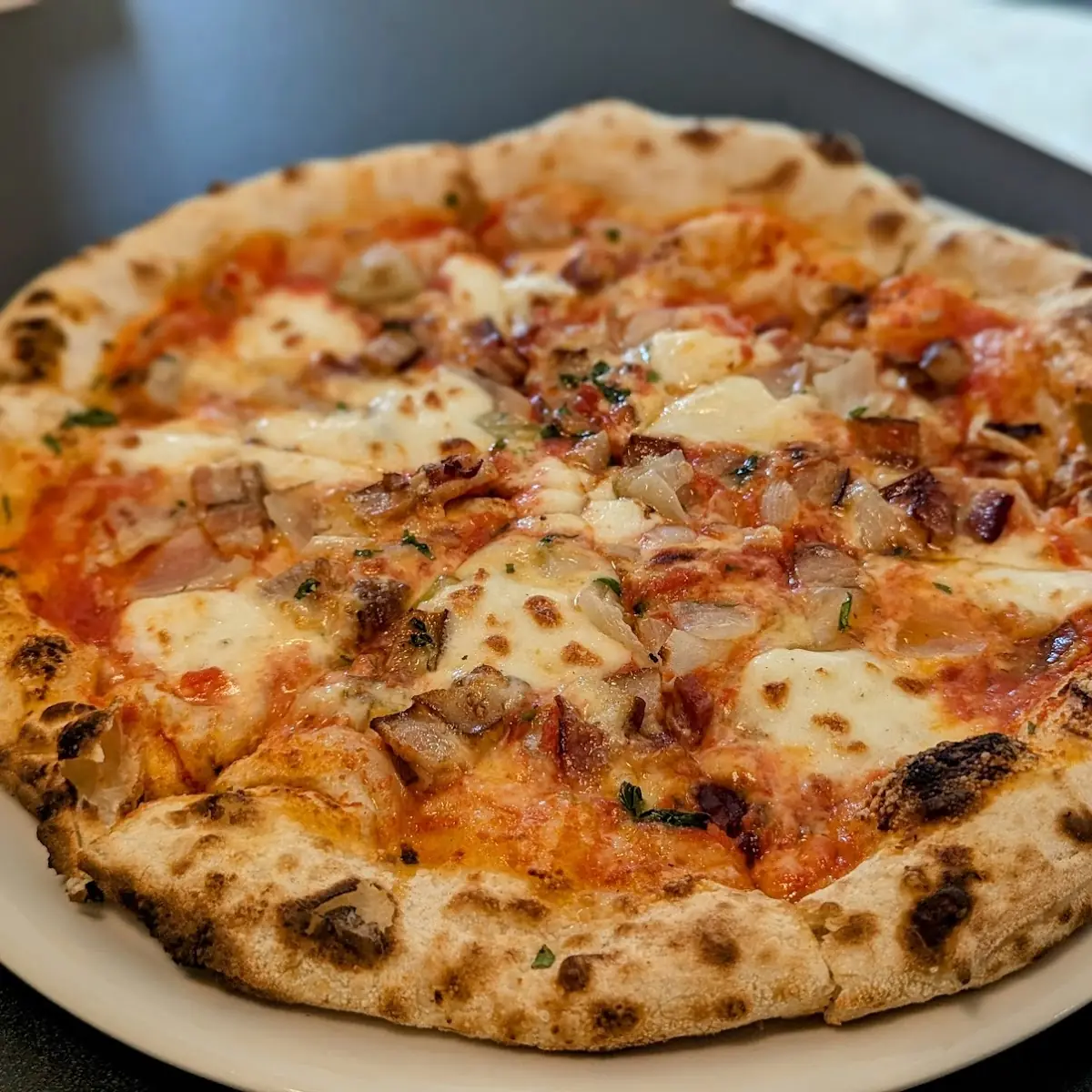 Smoked Bacon with Gouda Cheese Pizza