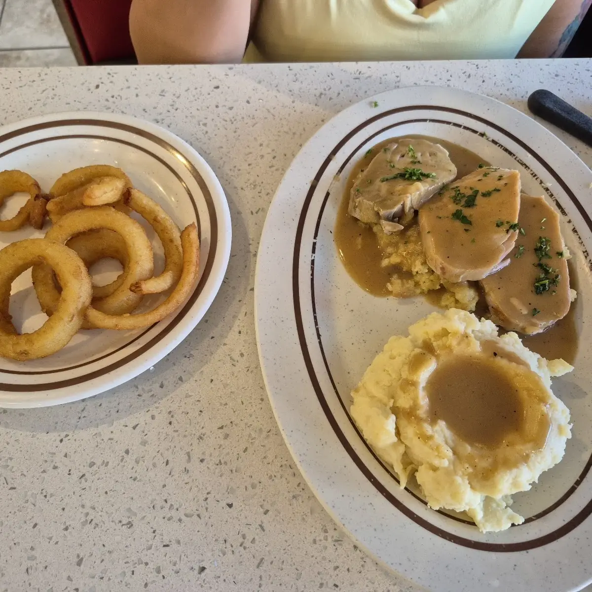 Turkey Mashed Potatoes and Onion Rings