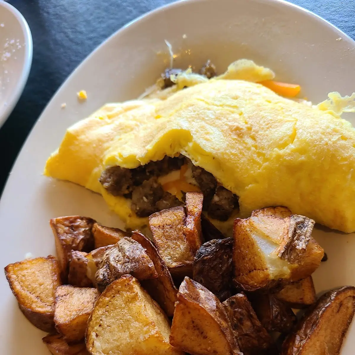 Cooked Ham and Cheese Omelette
