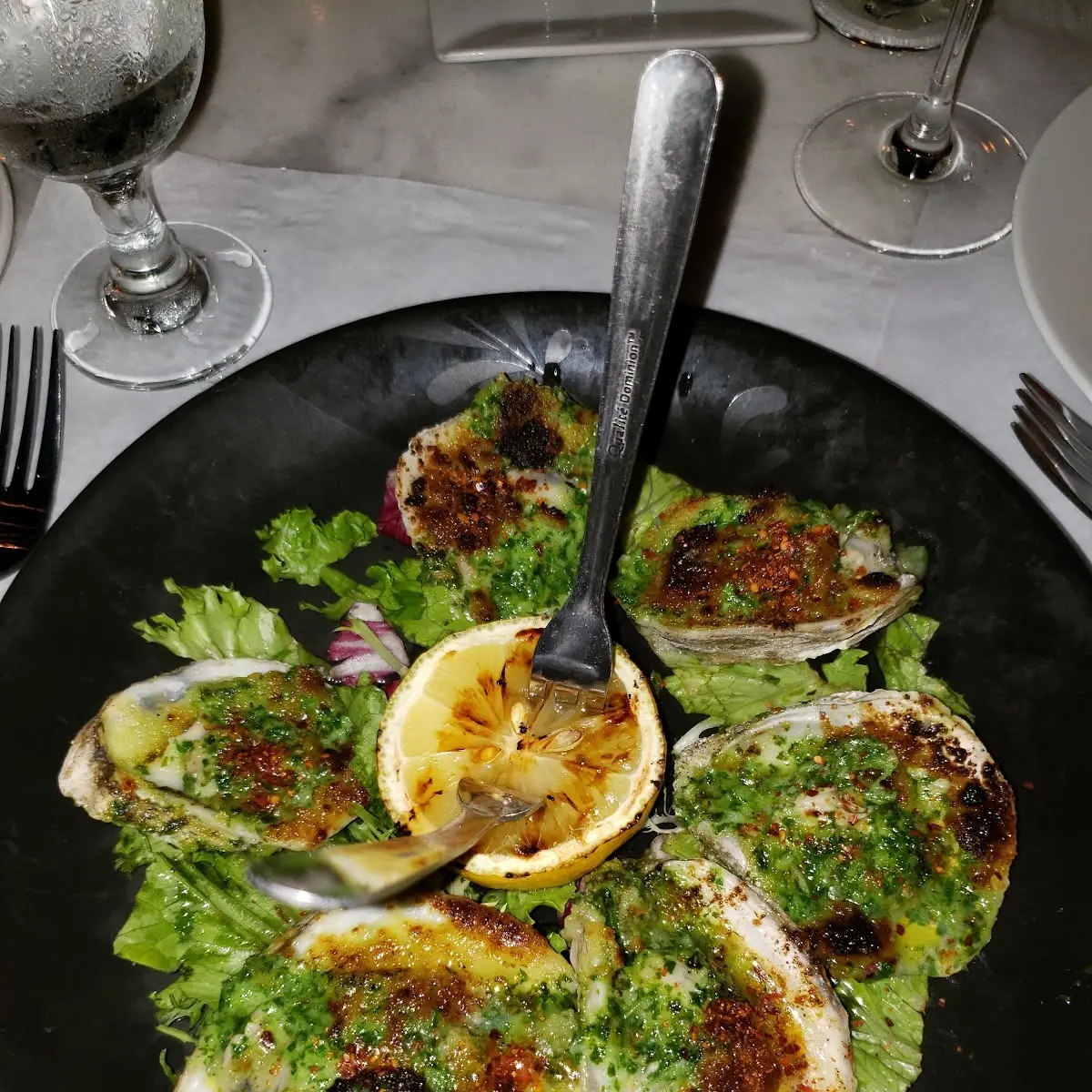Baked Blue Point Oysters