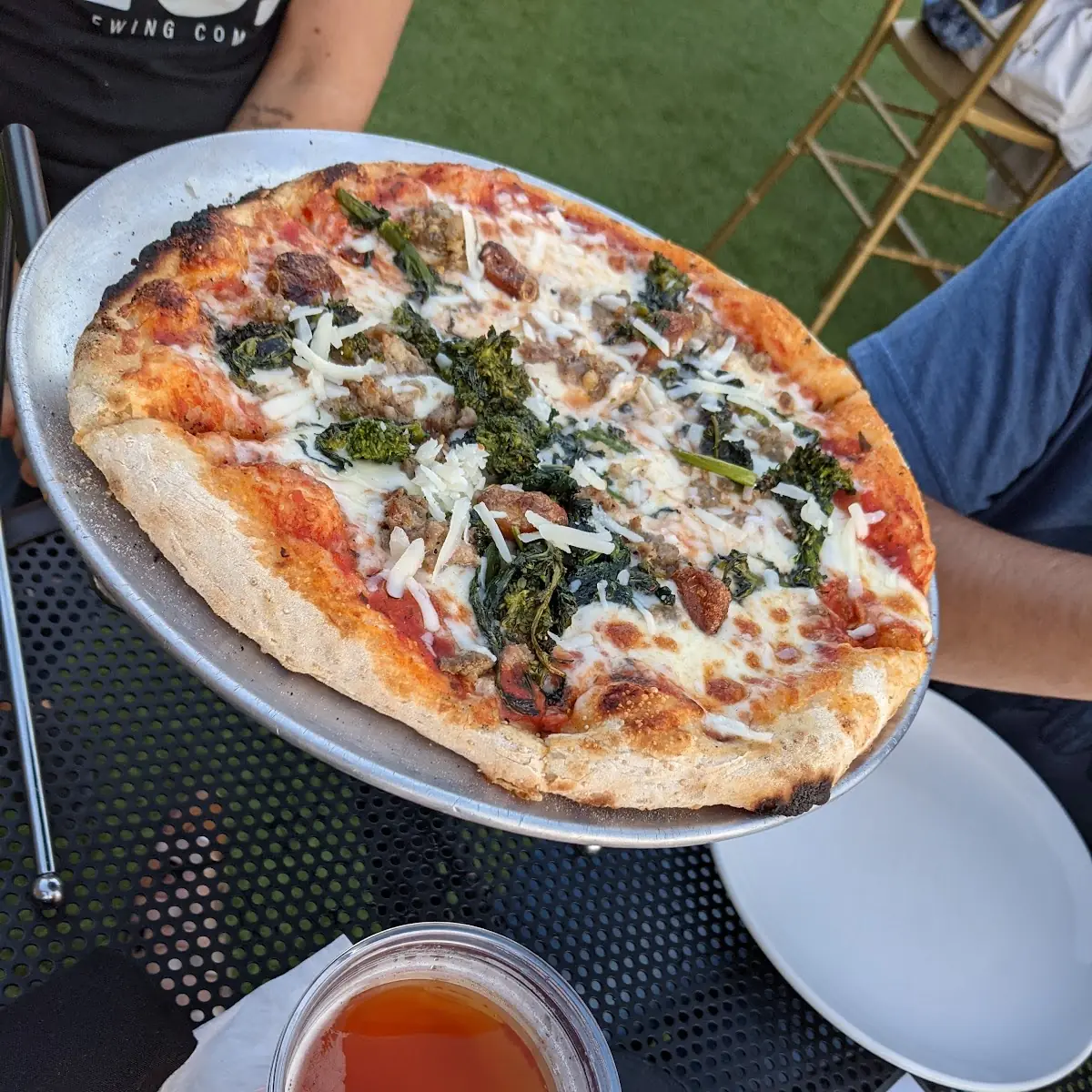 Special Broccoli Rab and Sausage Pizza with Red Sauce