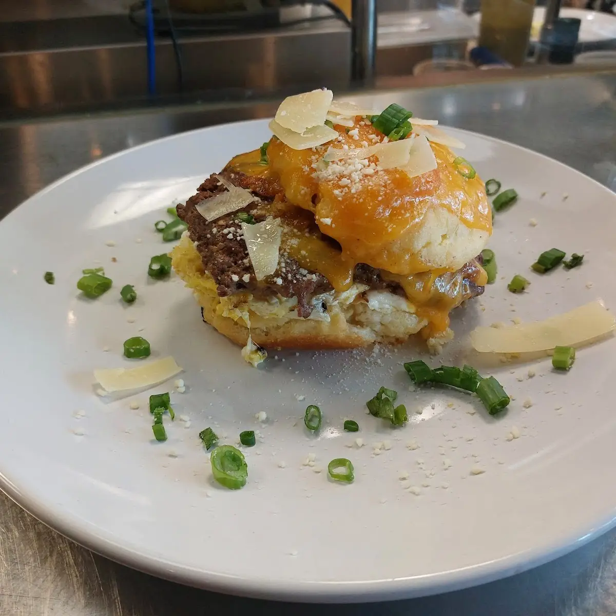 Beef Sausage Egg and Cheese Biscuit