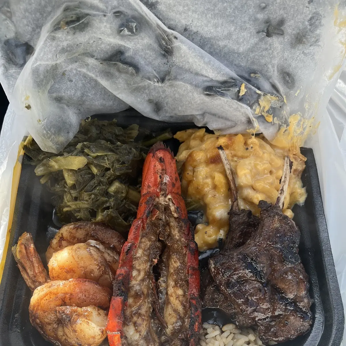 Jerk Lamb and Shrimp Platter