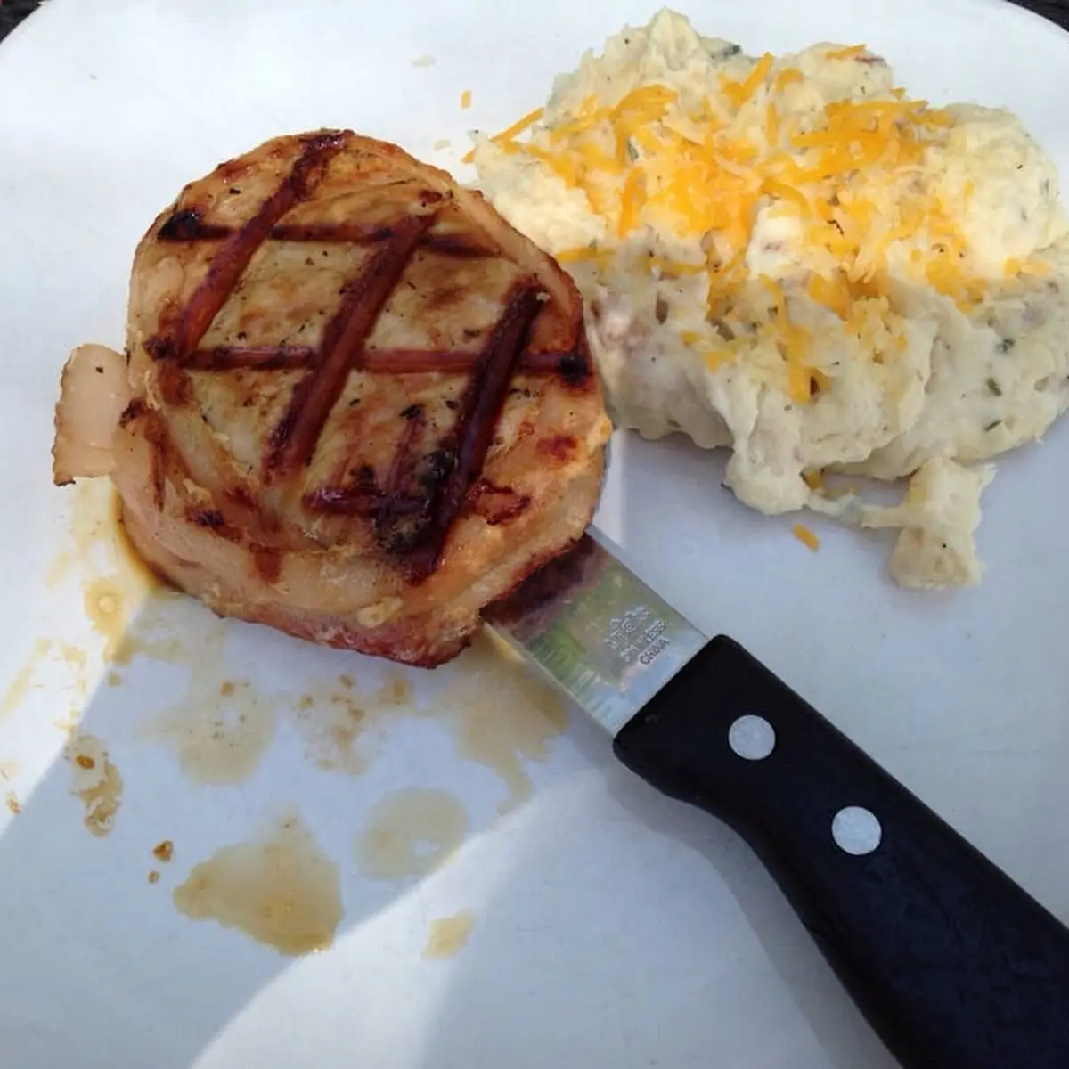 Bacon Wrapped Pork Chop