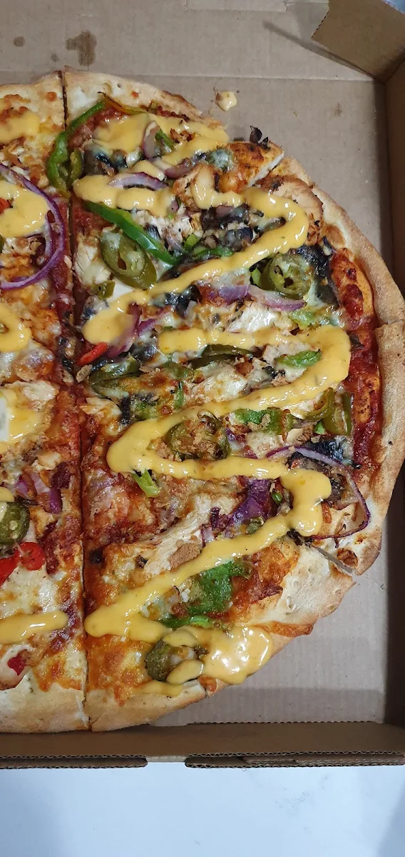 Half an Half Szechuan Chicken an Cajun Chicken, Baldivis Gourmet Pizza