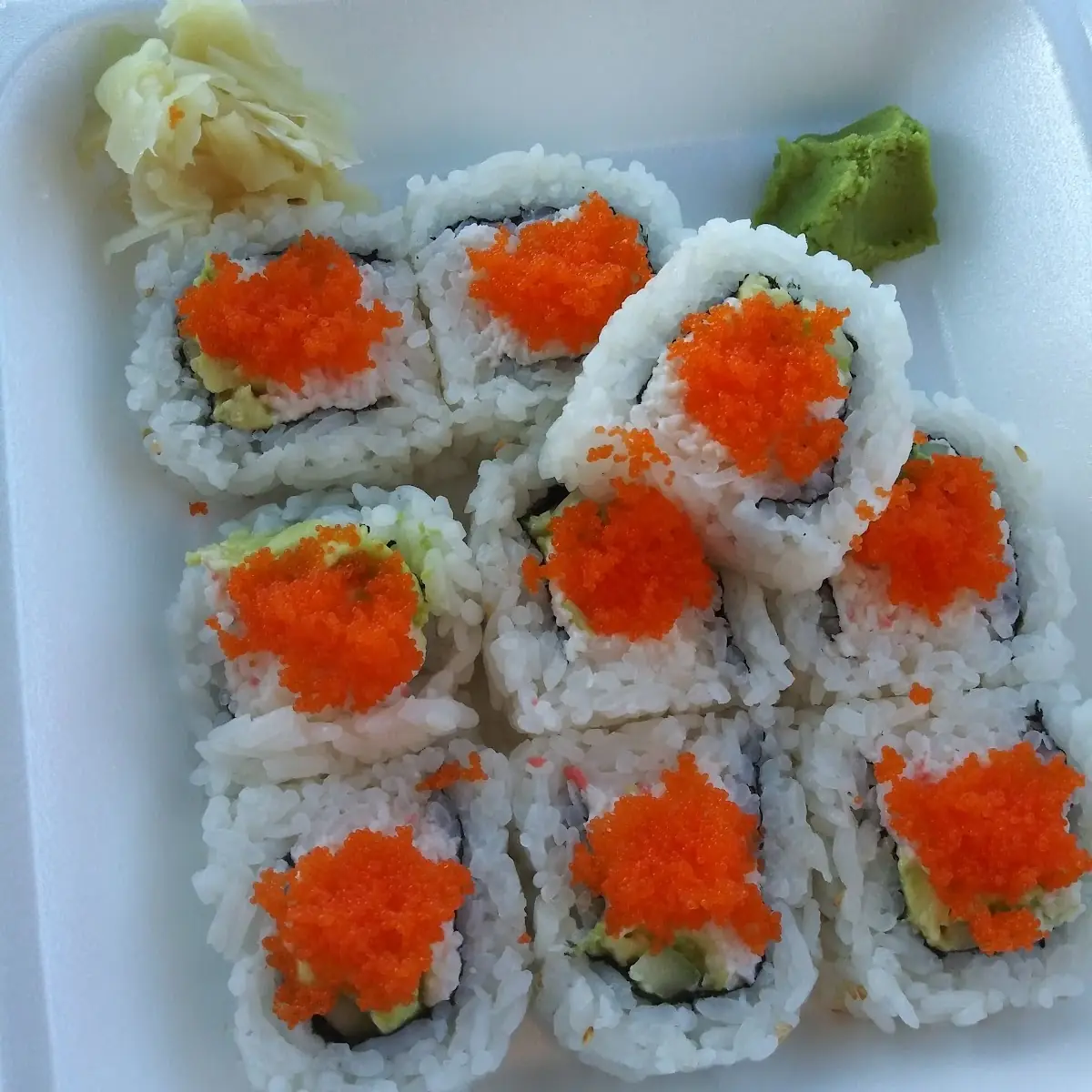 California Roll with Masago