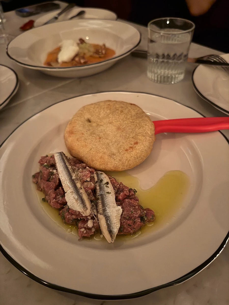 Beef Tartare Anchovies, Chez Céline