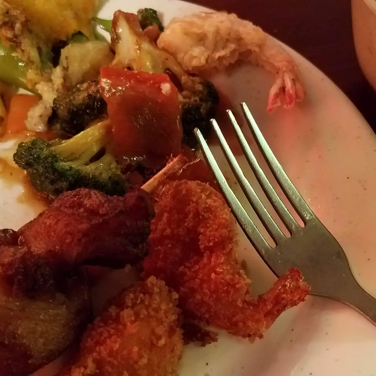 Buffet Chicken Sticks Broccoli Beef Fried Shrimp