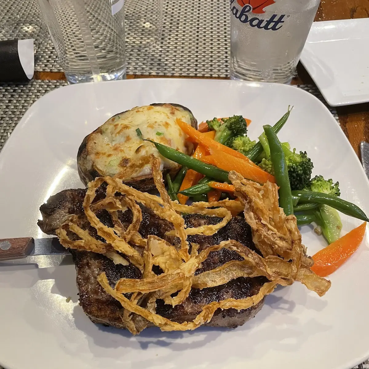 14oz Angus Steak w Crispy Onions