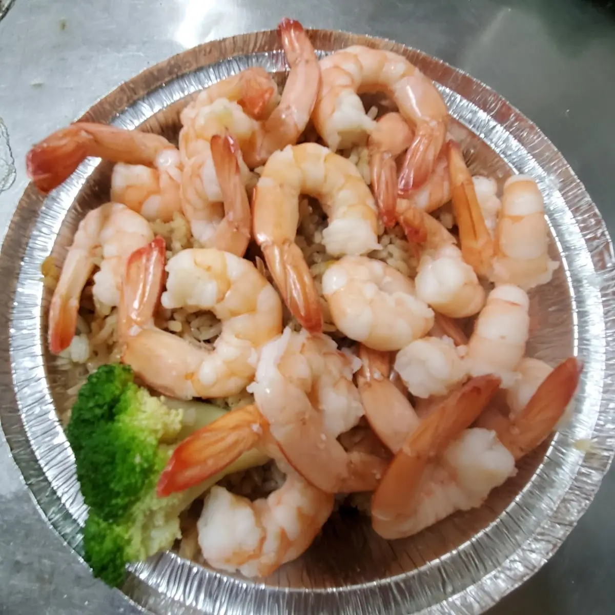 Steamed Shrimp Rice or Fries