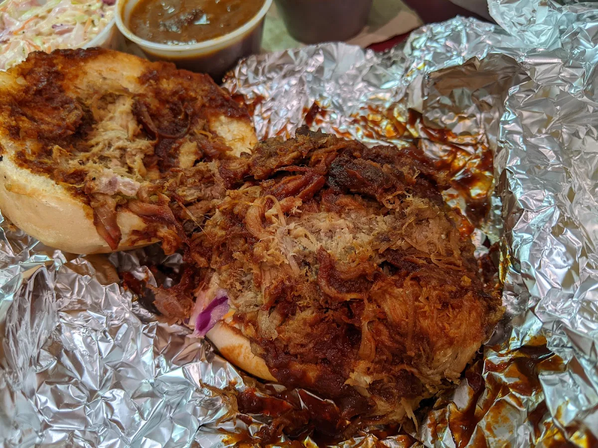 Pulled Pork Sandwich with Fries, Memphis Blues Barbeque House