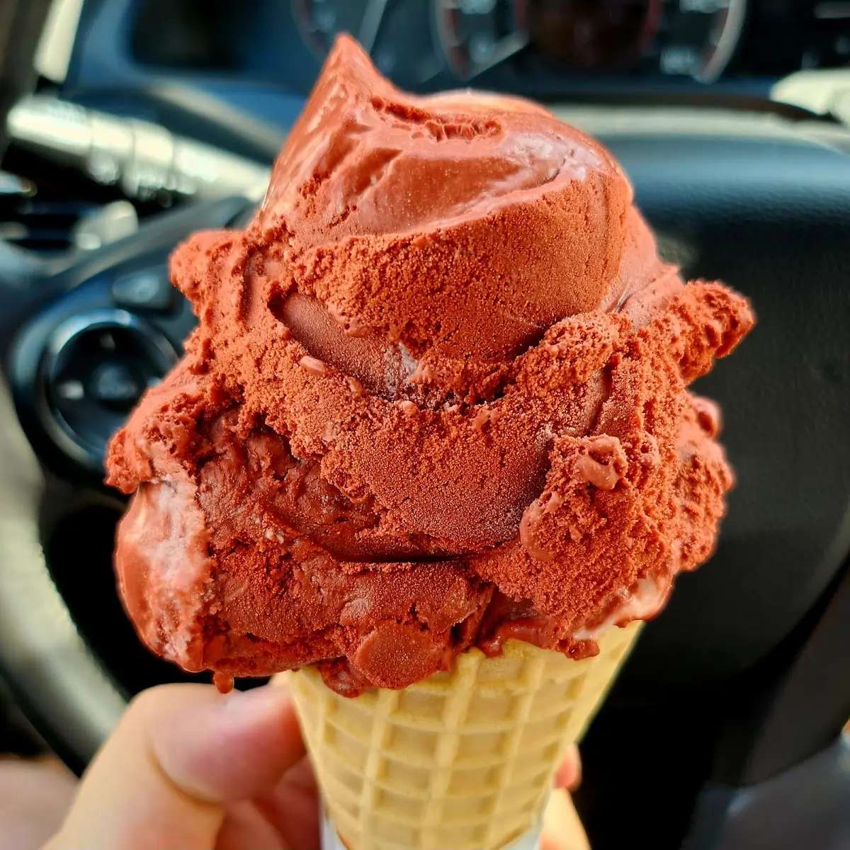 Red Velvet Waffle Cone