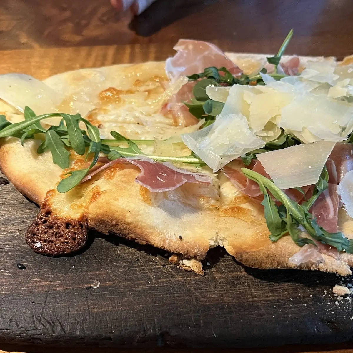 Prosciutto House-Made Mozzarella Grana Padano Arugula Cracked Black Pepper