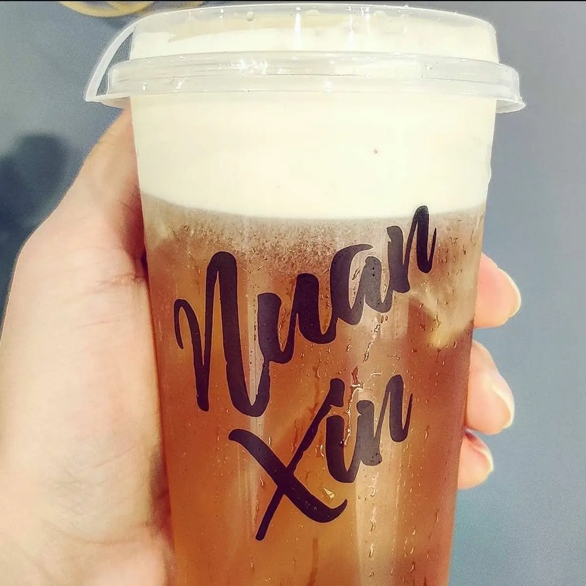 Peach Tea with Salted Cheese Foam