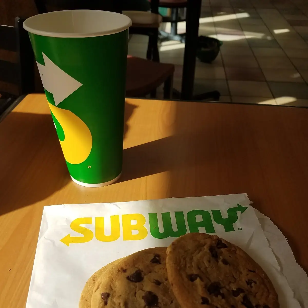 Chocolate Chip Cookies and Water