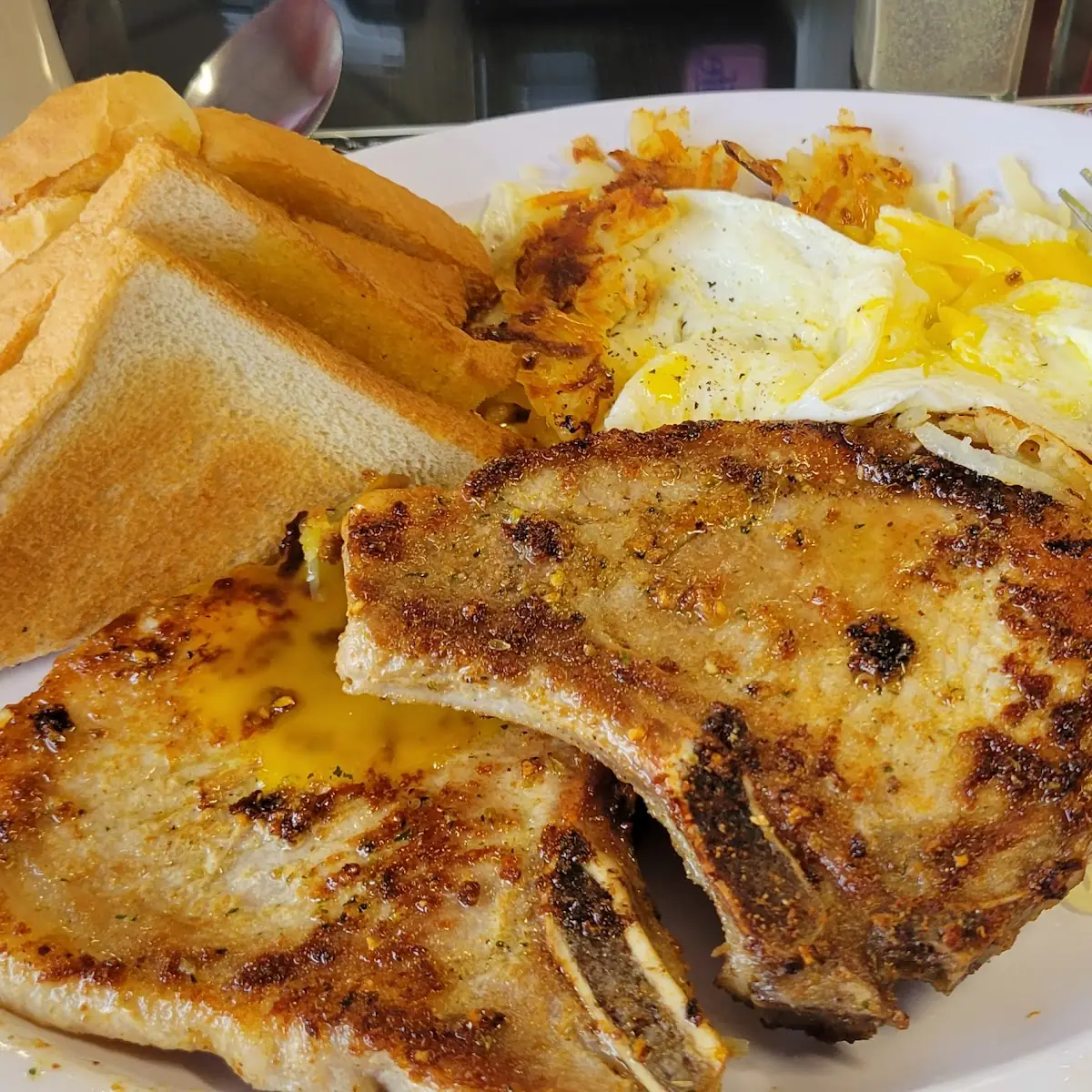 Pork Chops and Eggs Any Style