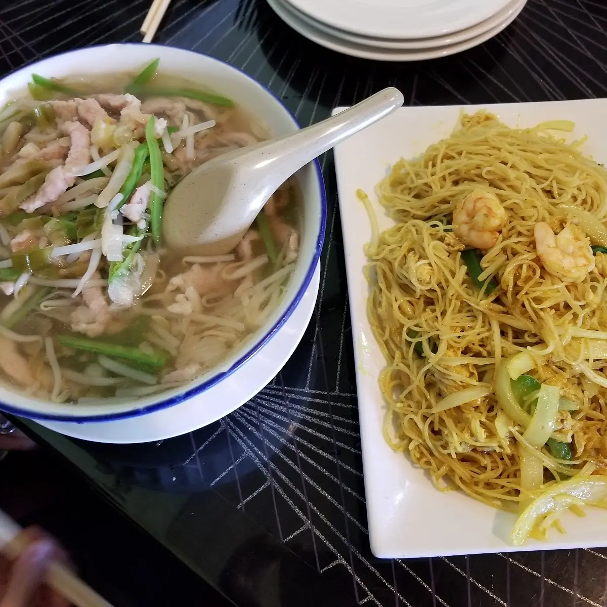 Singapore Rice Noodles with Shrimp