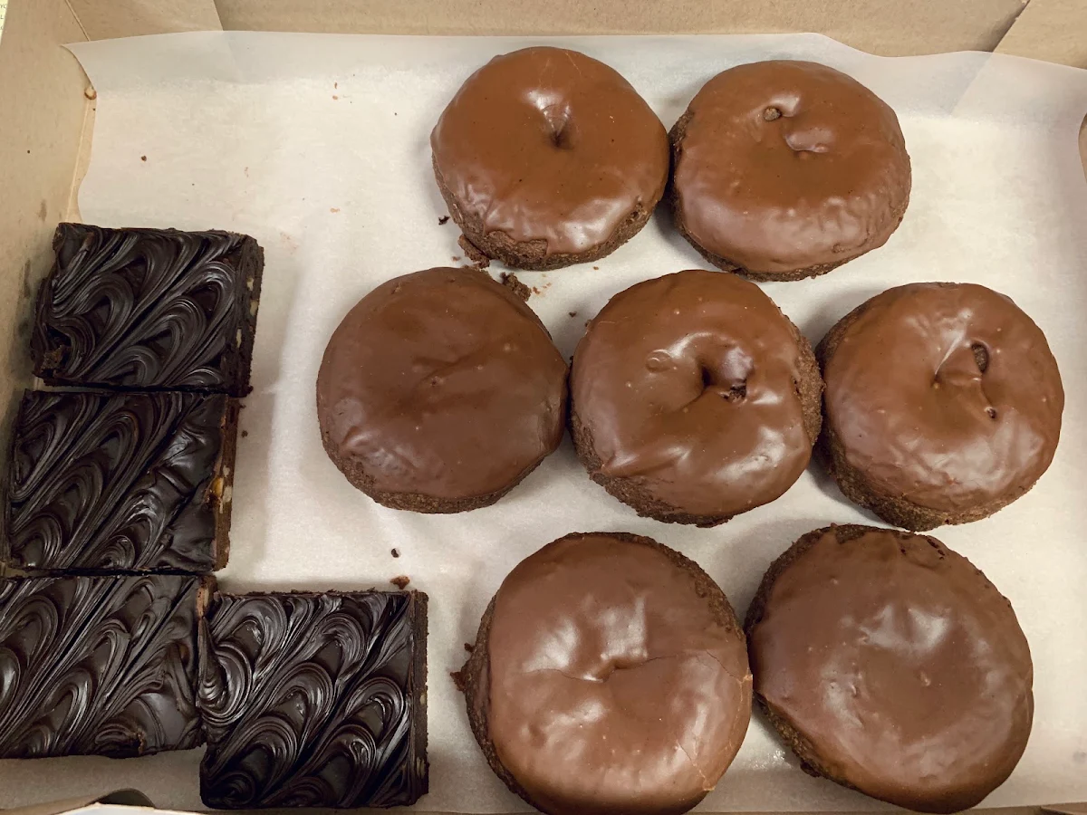 Double Chocolate Donuts and Brownies